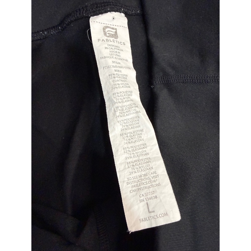 Fabletics Womens Black High Waisted Athletic Leggings PT1617843-0001-17050 L - Picture 2 of 3